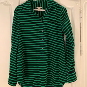 Jcrew silk button down blouse